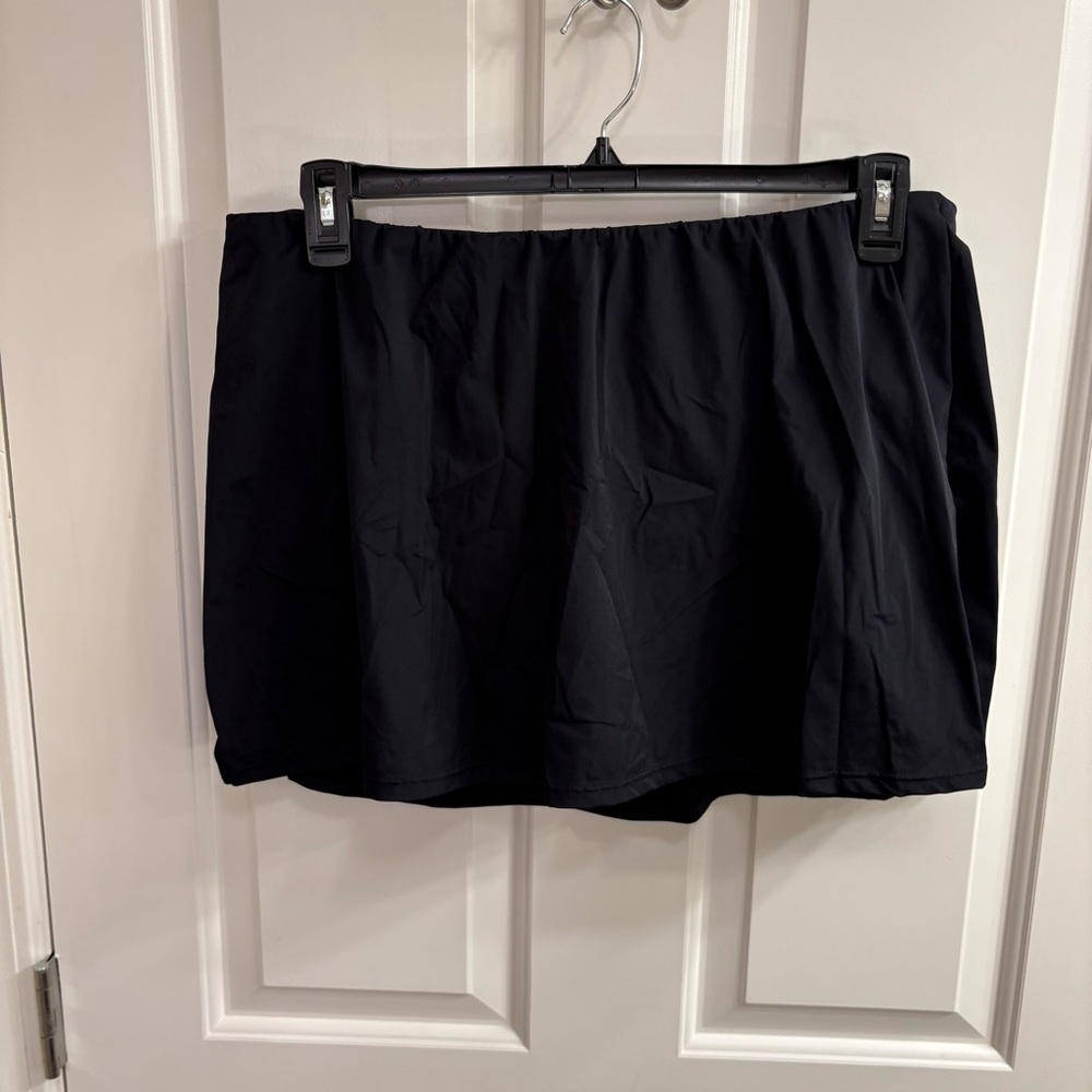 Spanx Black Swim Skirt, 18